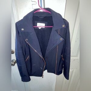 BCBGeneration Women's Navy Jacket with Gold Accents